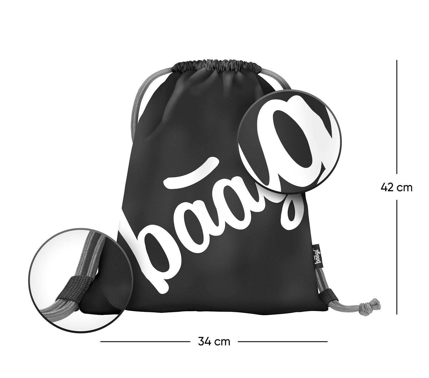 baagl-gym-sacks-sac-de-gym-logo-lavable-cordons image 2