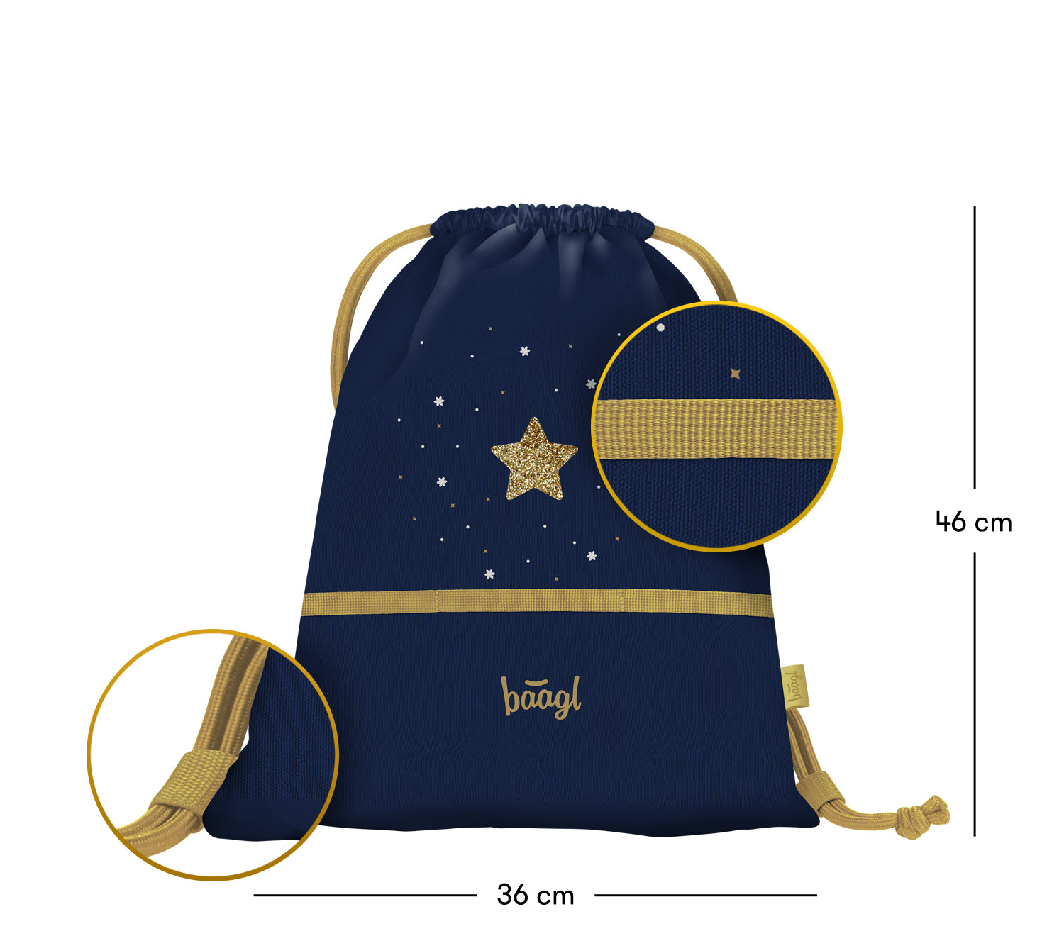 baagl-gym-sacks-unicorn-gold-sac-de-gym-enfant-licorne-dor-e image 3
