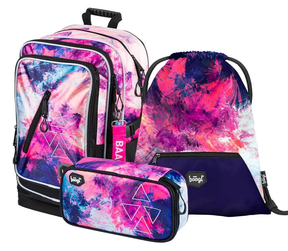 baagl-school-sets-cubic-abstract-sac-dos-29-l-3-pi-ces image 1