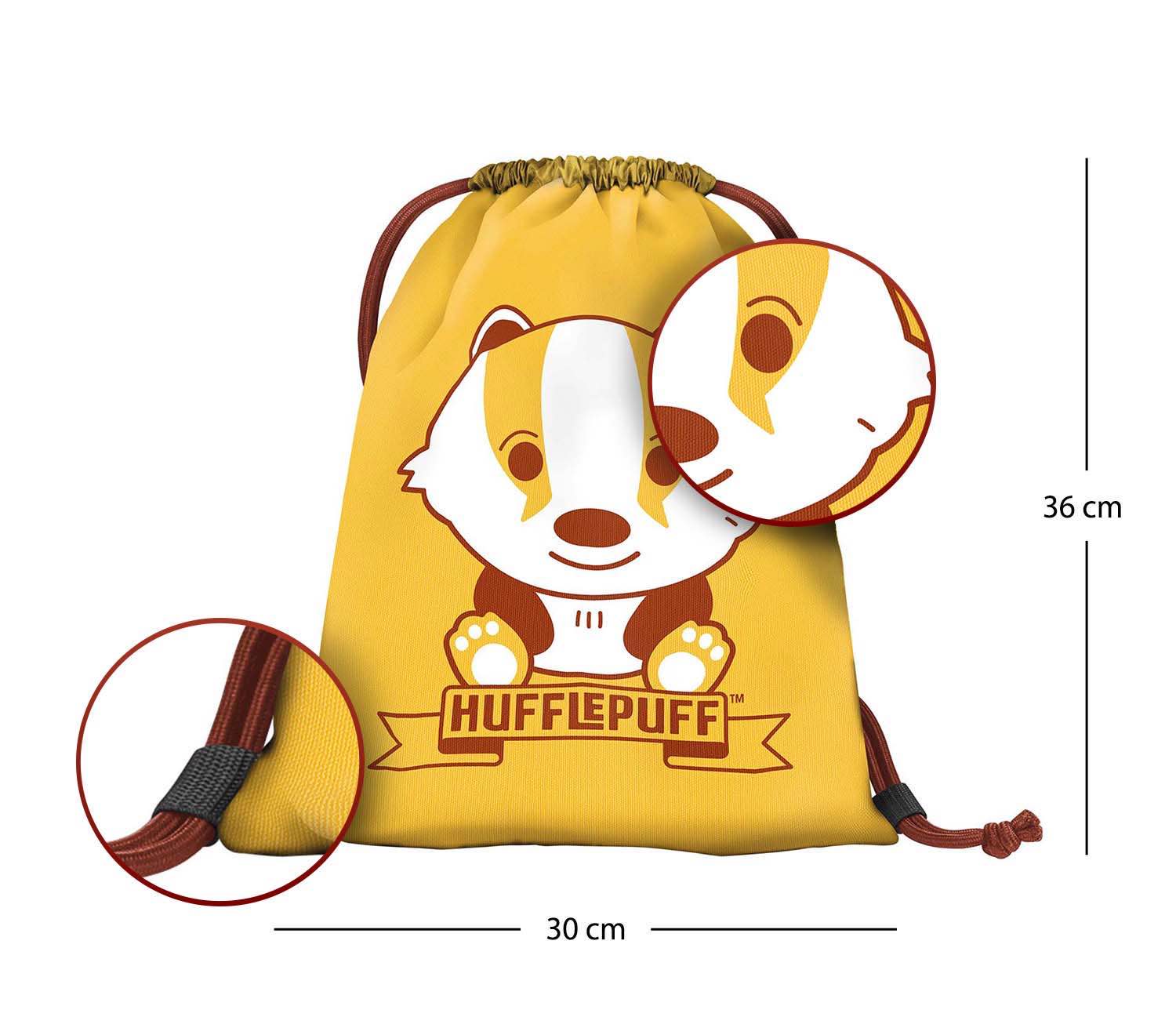 baagl-gym-sacks-harry-potter-hufflepuff-sac-de-gym-lavable image 3