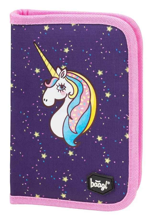 baagl-unicorn-trousse-scolaire-simple-licorne-vide image 1