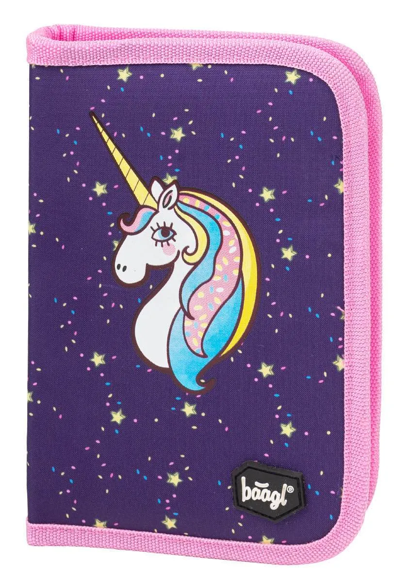 baagl-unicorn-trousse-scolaire-simple-licorne-vide image 1