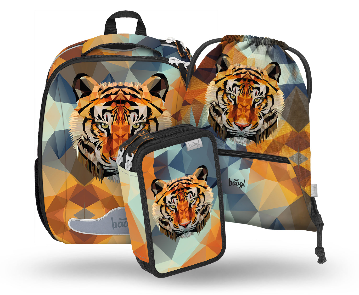 baagl-shelly-wild-tiger-set-cartable-3-pi-ces-23-l-cp image 1