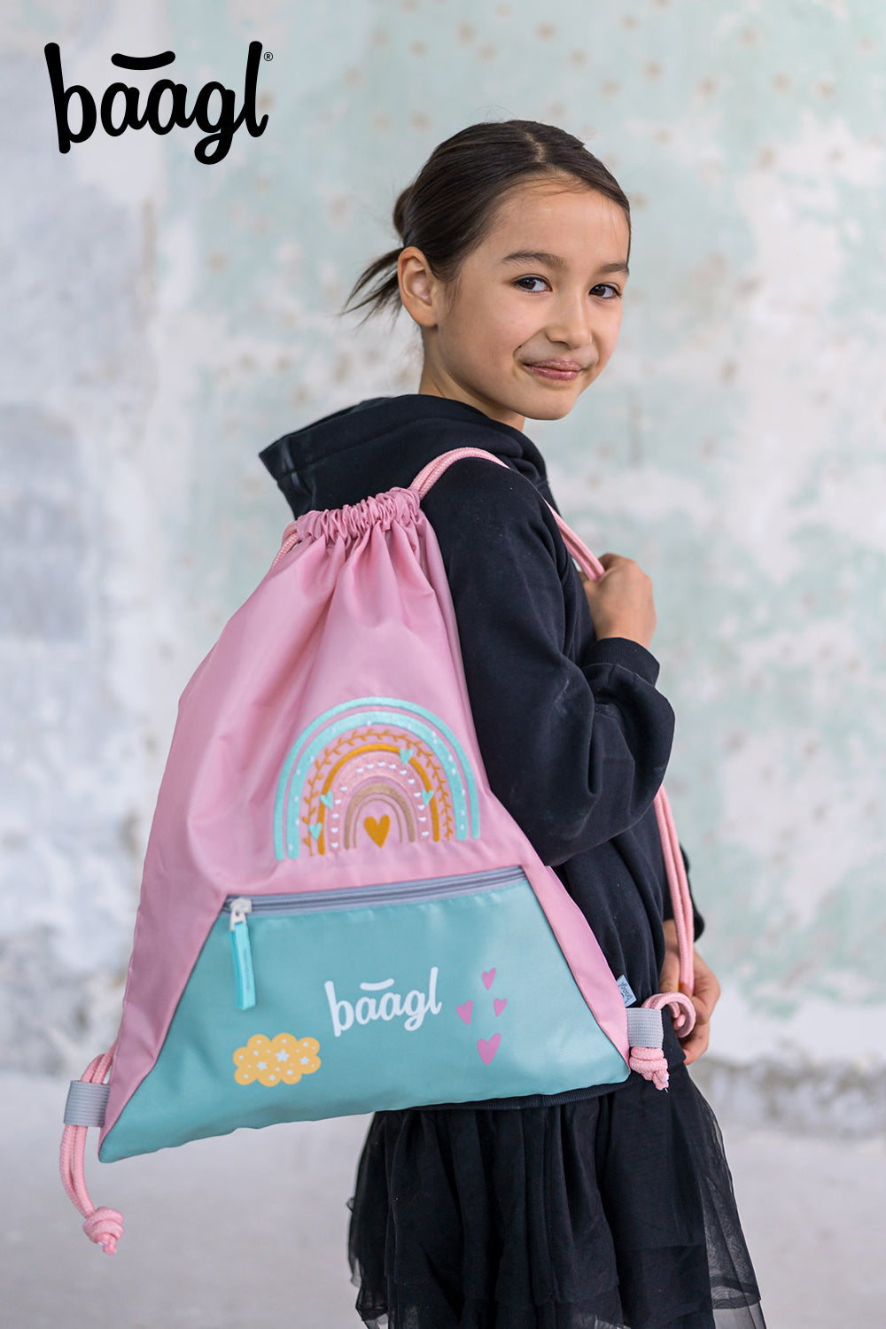 baagl-gym-sacks-sac-de-sport-pink-rainbow-poche-zipp-e image 4