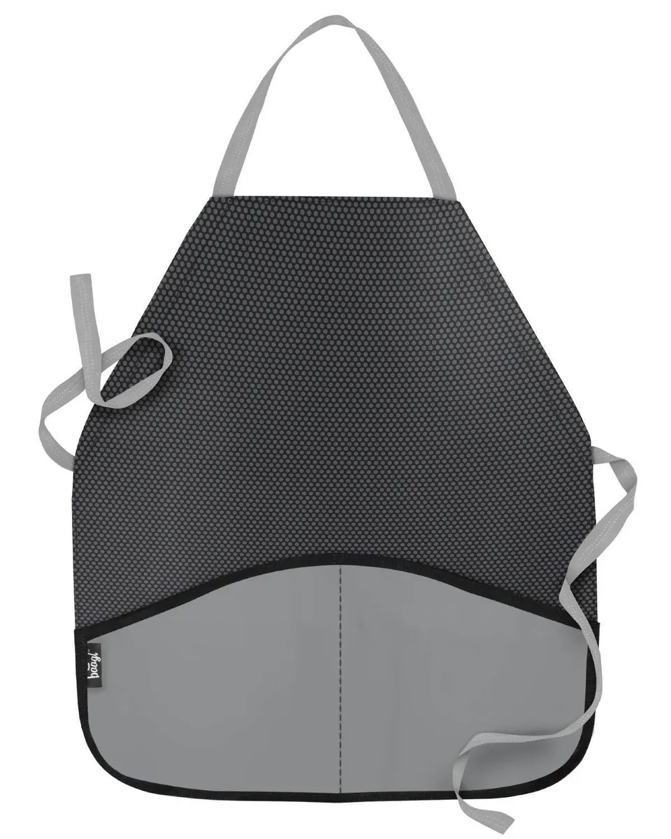 baagl-tablier-enfant-gris-peinture-lavable-2-poches image 1