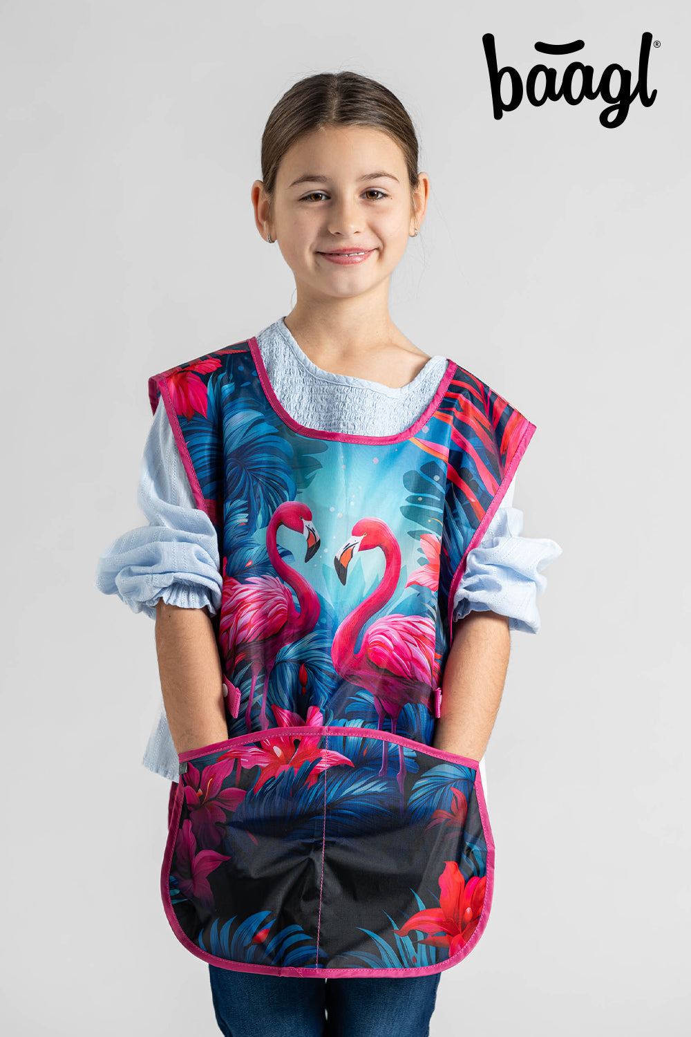 baagl-aprons-tablier-enfant-flamingos-2-poches-lavable image 6