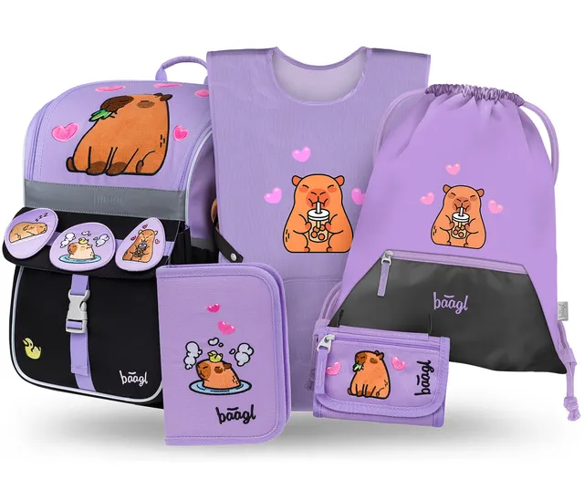 baagl-zippy-capybara-ii-cartable-set-3-pi-ces-cp image 1