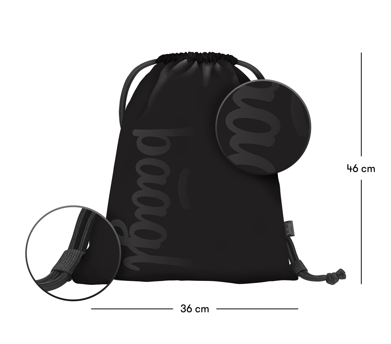 baagl-black-sac-sport-cordon-noir-lavable image 3