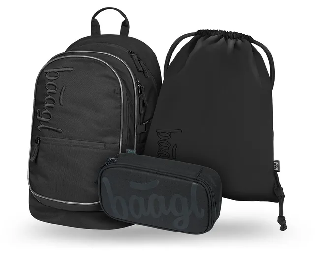 baagl-core-uni-black-set-scolaire-3-pi-ces-noir image 1