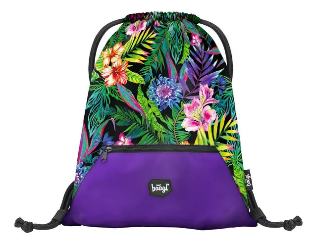 baagl-gym-sacks-sac-de-sport-tropical-poche-zip image 1