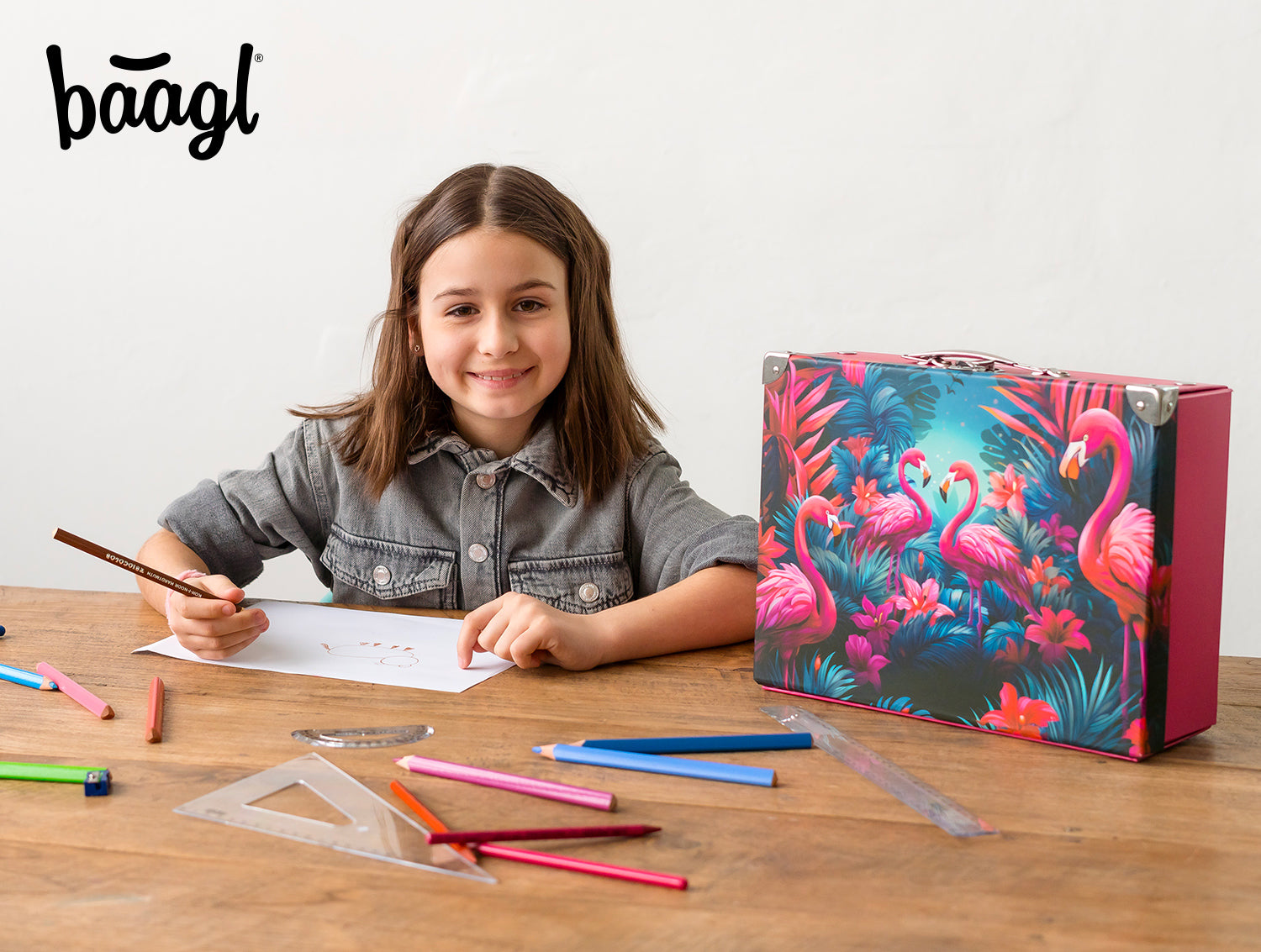 baagl-briefcases-flamingos-mallette-scolaire-pliable-flamants image 5