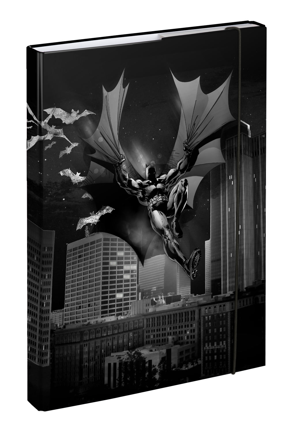 baagl-notebook-folders-batman-dark-city-chemise-a4-lastiques image 1
