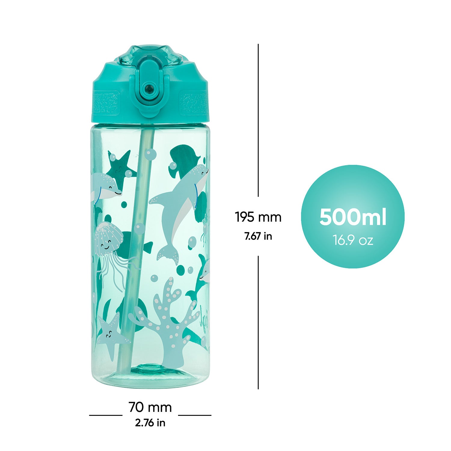 baagl-dolphin-gourde-tritan-paille-500-ml-dauphin-enfant image 5