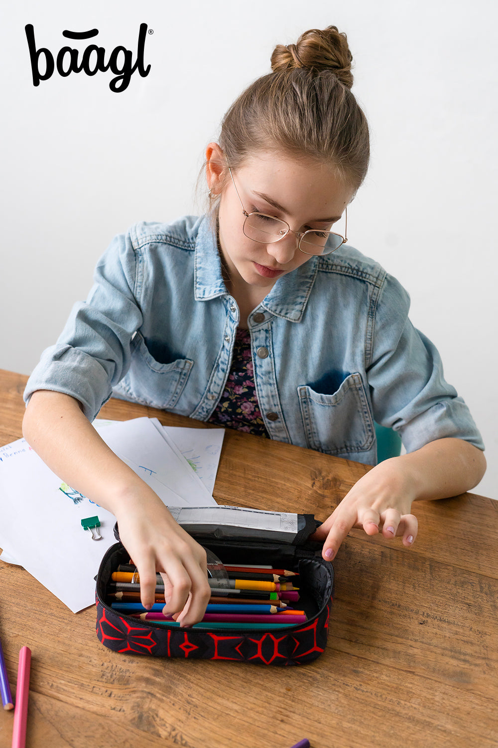 baagl-red-polygon-trousse-scolaire-rouge-recycl-e image 6