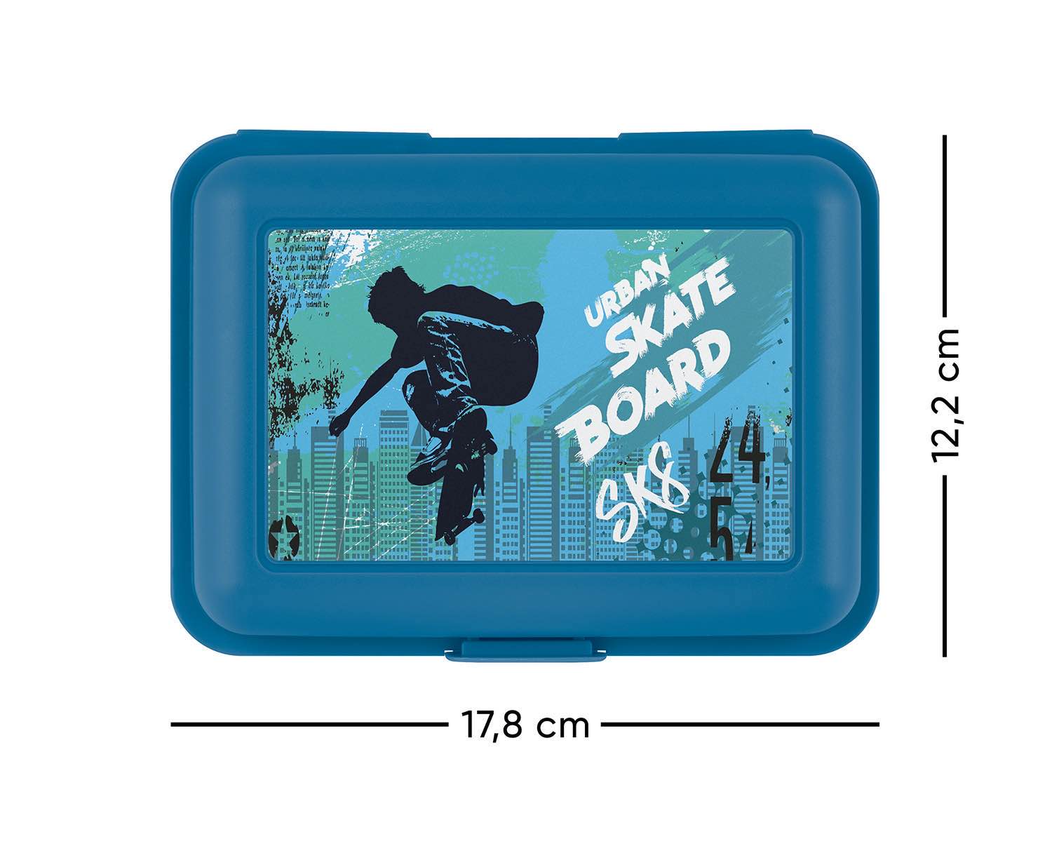 baagl-skateboard-lunch-box-bleue-skate image 2