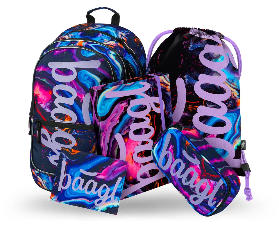 baagl-core-marble-ii-set-cartable-fille-5-pi-ces image 1