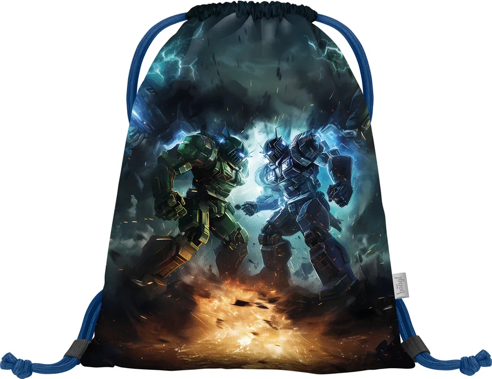 baagl-gym-sacks-robots-sac-de-sport-enfant-mousqueton image 1