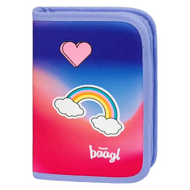 baagl-rainbow-red-trousse-scolaire-1-compartiment-vide image 1