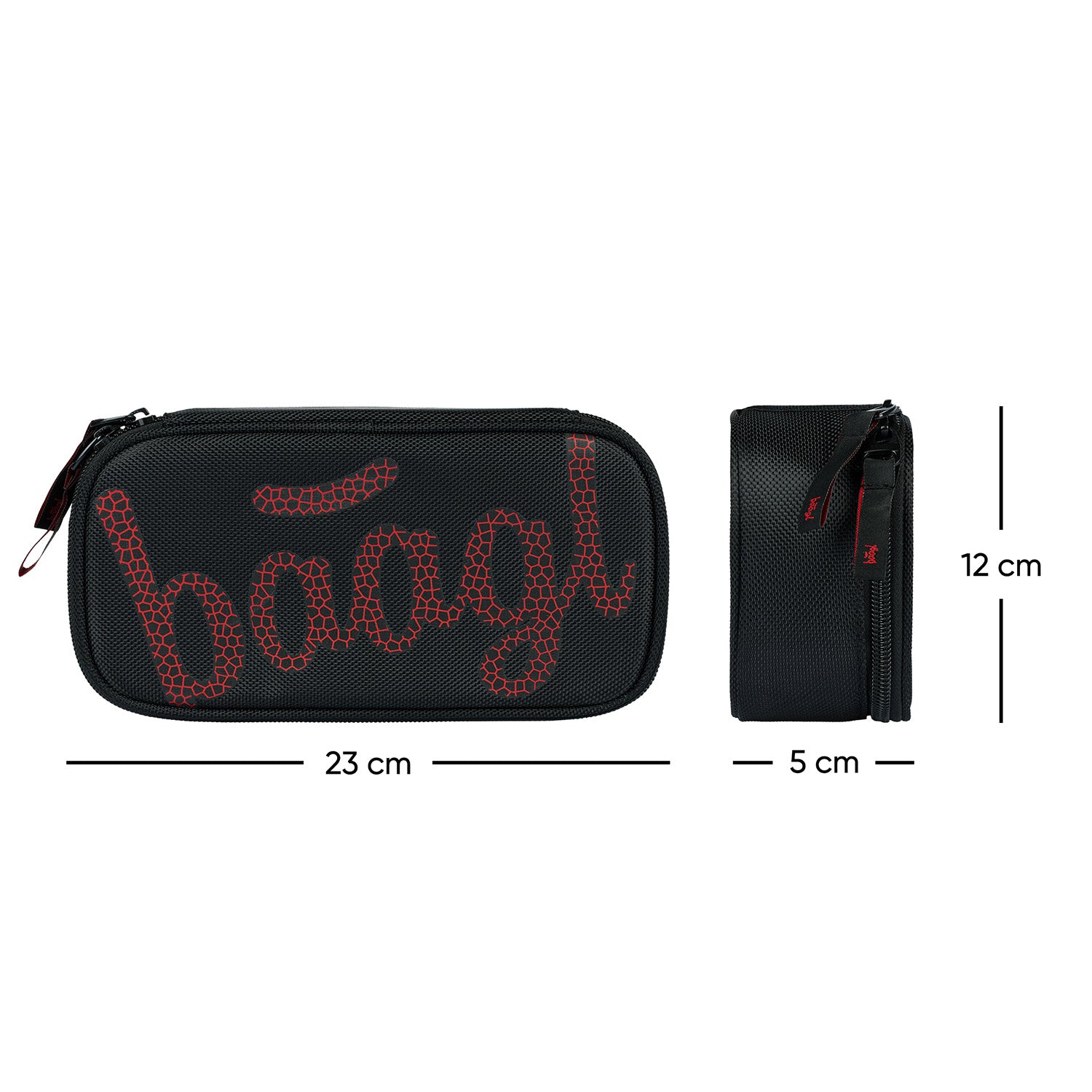 baagl-red-trousse-scolaire-rigide-rouge-vide image 4