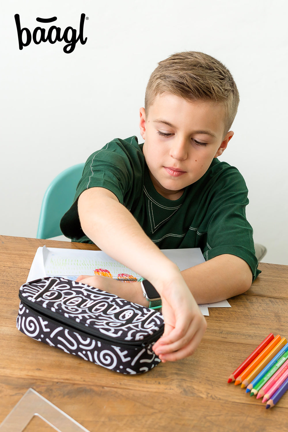 baagl-school-element-tui-scolaire-recycl-poche-zip image 6