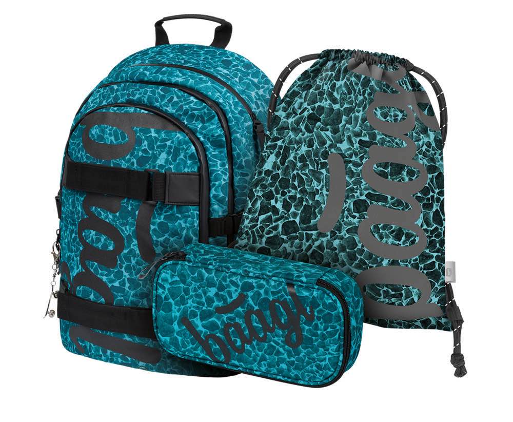 baagl-school-sets-skate-aquamarine-sac-dos-3-pi-ces-skate image 1