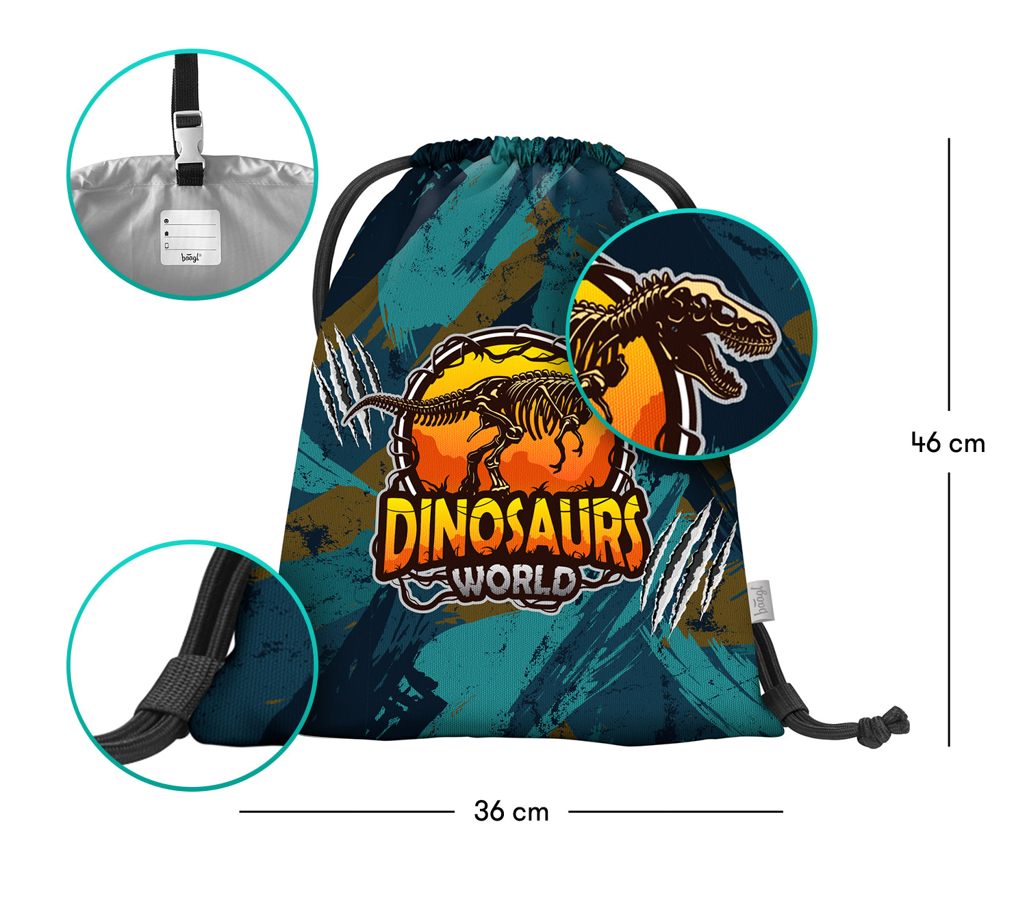 baagl-gym-sacks-dinosaurs-world-sac-gym-dinosaure image 3