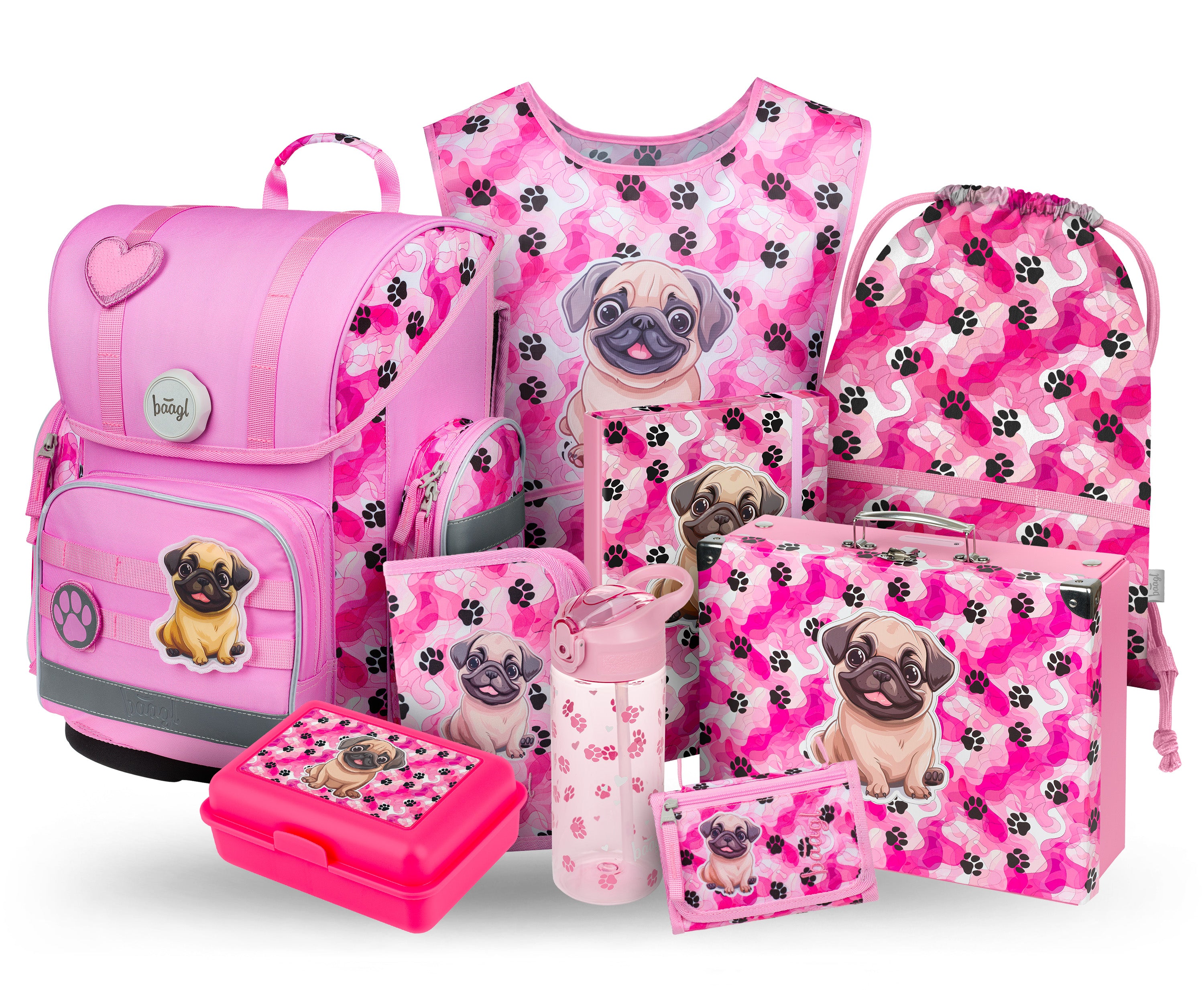 baagl-school-sets-ergo-paws-iii-cartable-3-pi-ces-fille-cp image 1