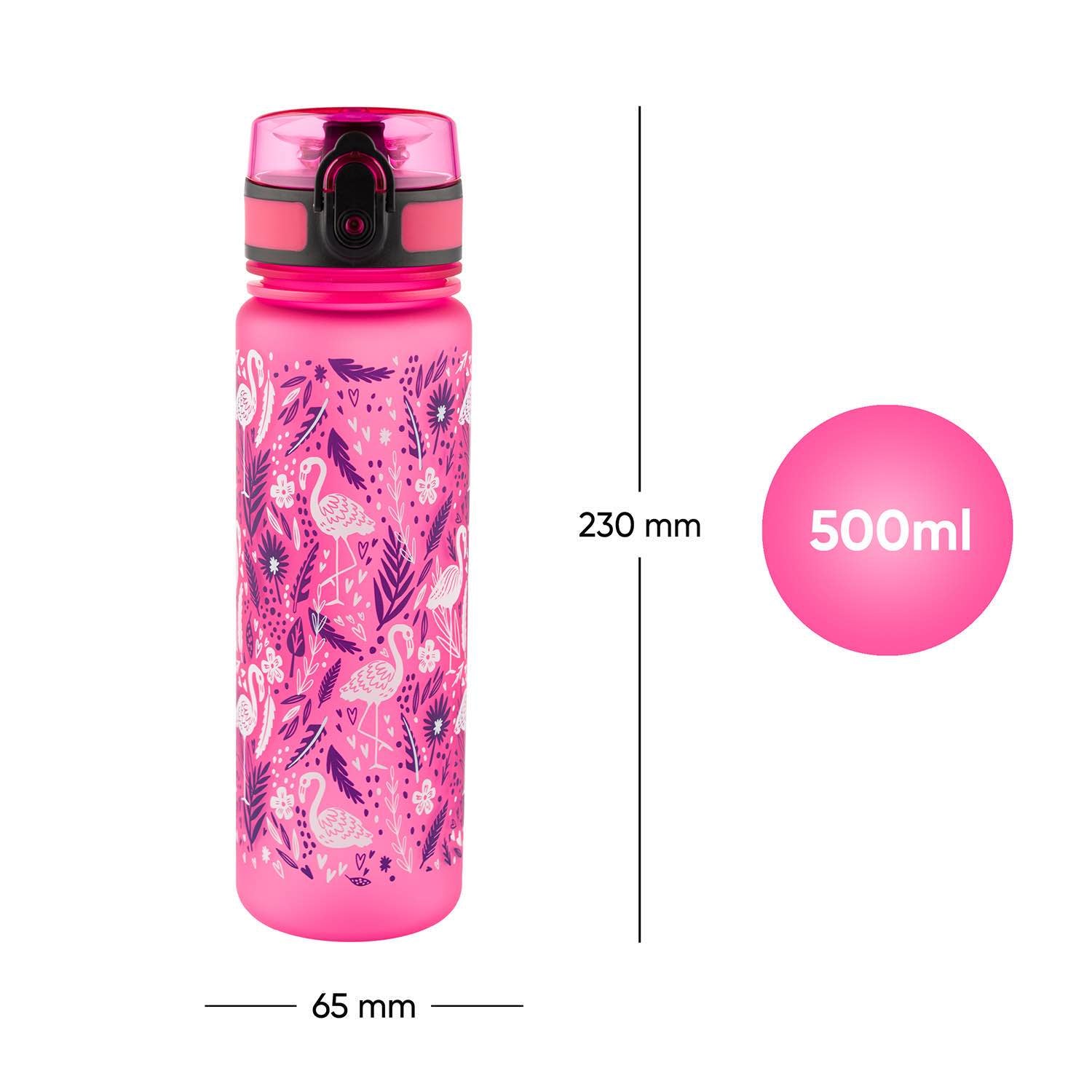 baagl-drinking-bottles-tritan-flamingo-gourde-500-ml-sans-bpa image 7