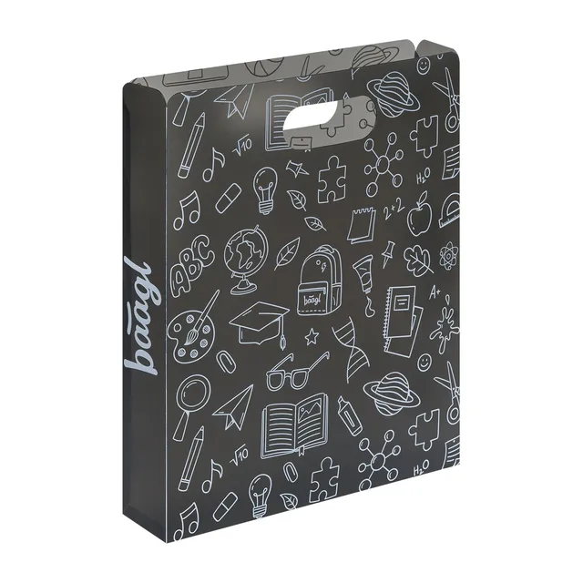 baagl-notebook-folders-school-grey-chemise-plastique-recycl image 1