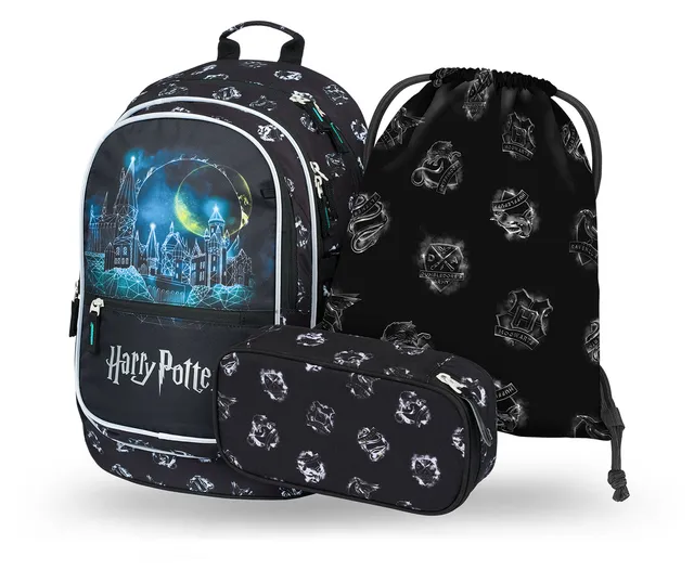 baagl-core-harry-potter-kit-scolaire-3-pcs-sac-25-l-trousse image 1