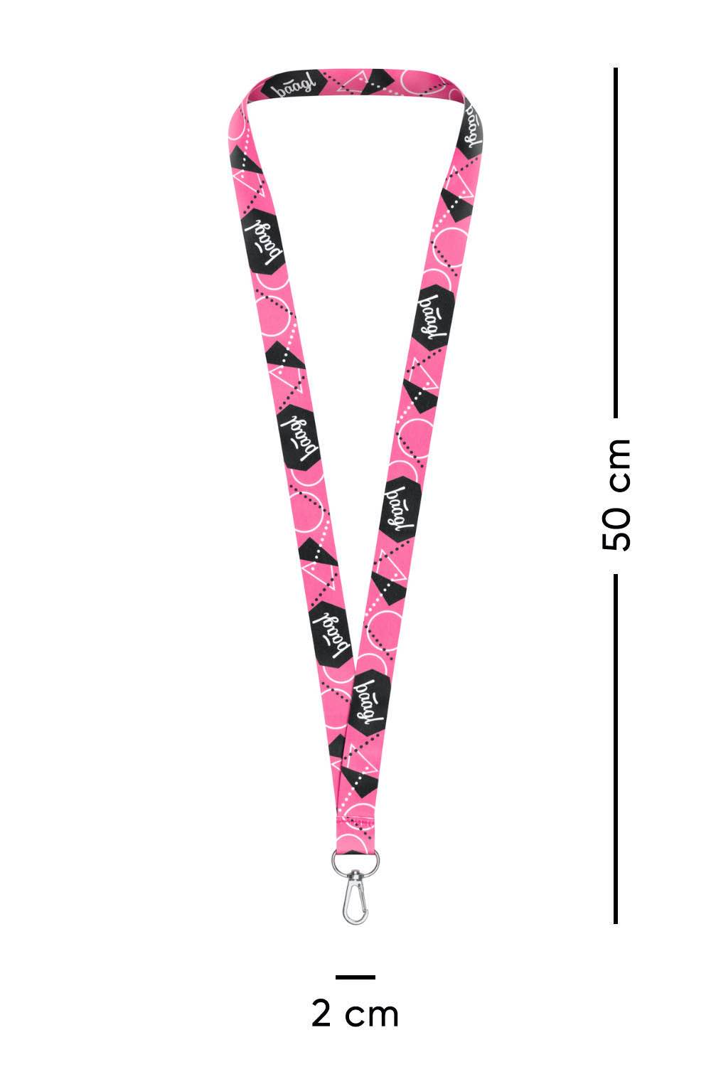 baagl-lanyard-tour-de-cou-rose-nylon-logo image 3