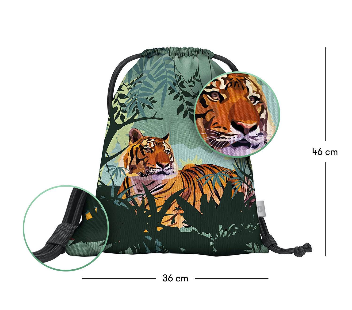 baagl-gym-sacks-tiger-sac-de-gym-enfant-tigre image 3