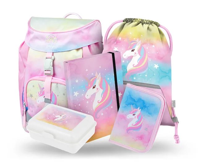 baagl-airy-rainbow-unicorn-ii-ensemble-scolaire-4-pi-ces-licorne image 1