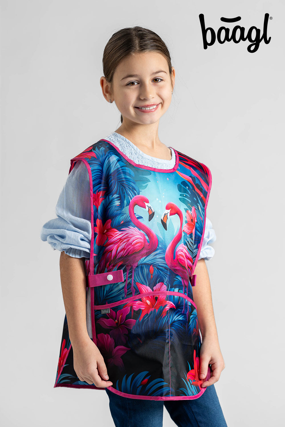baagl-aprons-tablier-enfant-flamingos-2-poches-lavable image 5