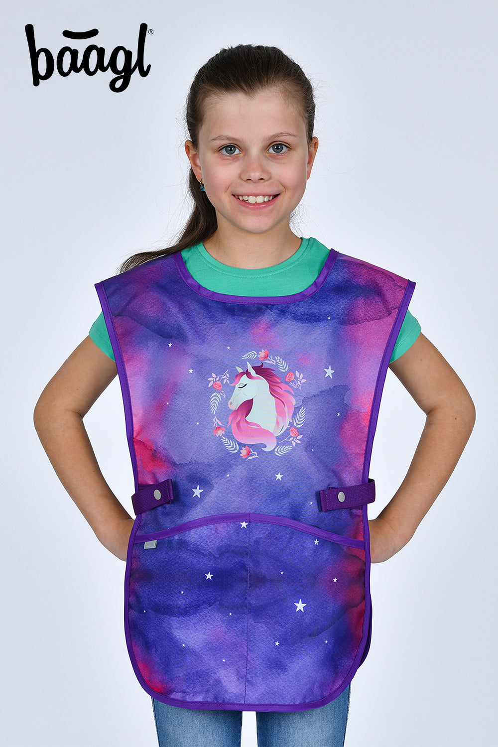 baagl-horse-tablier-enfant-peinture-lavable-poches image 5