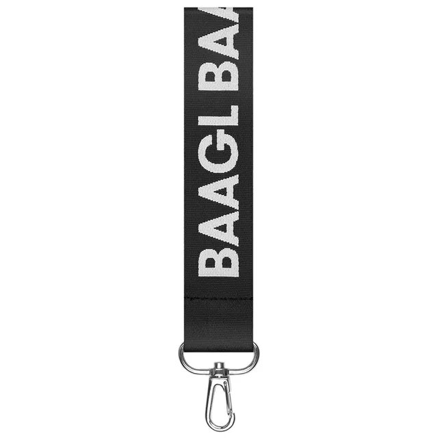 baagl-porte-cl-s-court-tissu-noir-mousqueton image 1