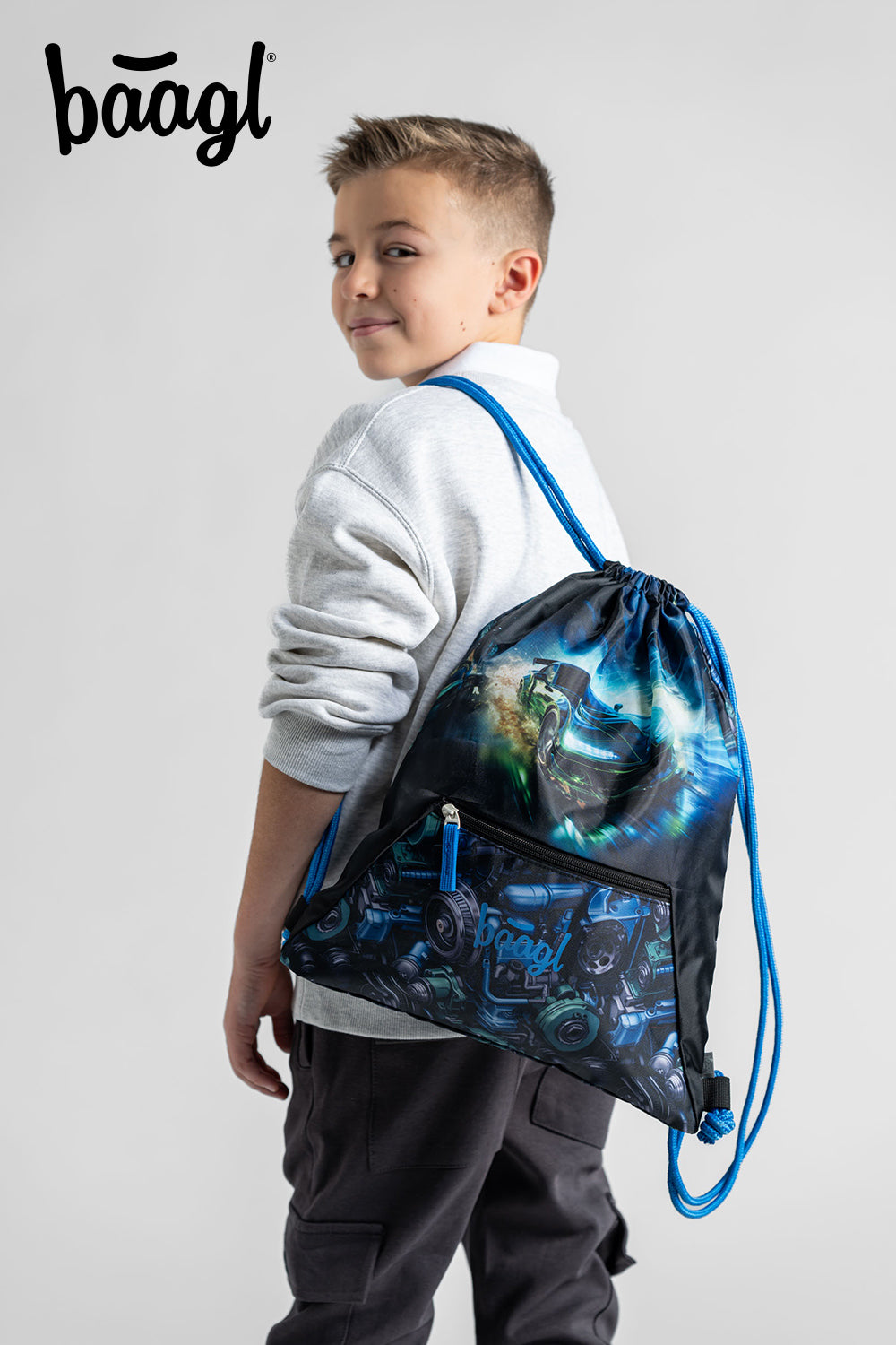 baagl-gym-sacks-racing-car-sac-gym-poche-zip image 4