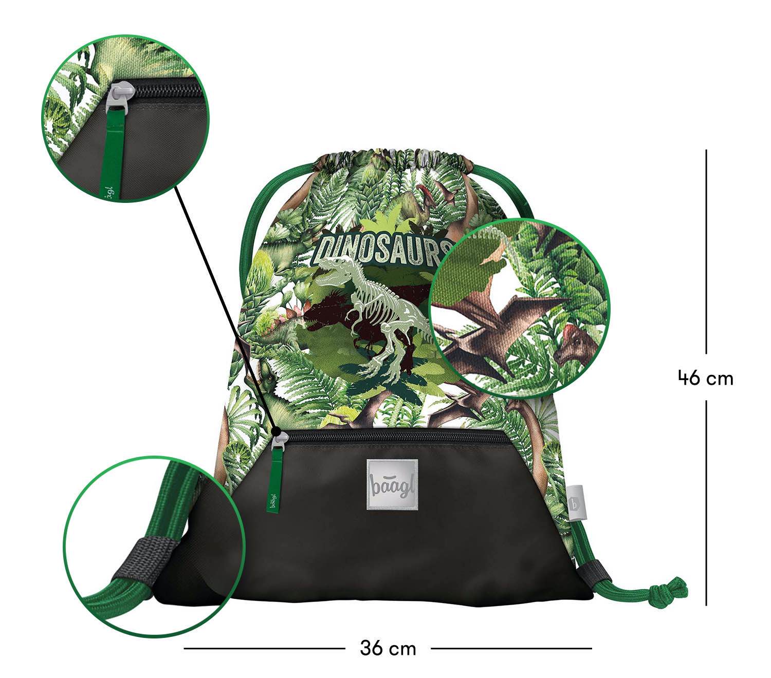 baagl-dinosaurs-sac-gym-poche-zipp-e-dinosaures image 3