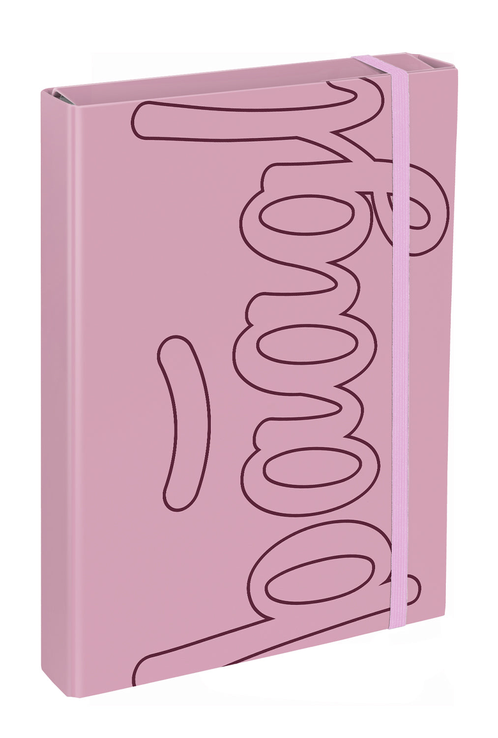 baagl-jumbo-chemise-cole-a4-rose-lastique-cahiers image 1