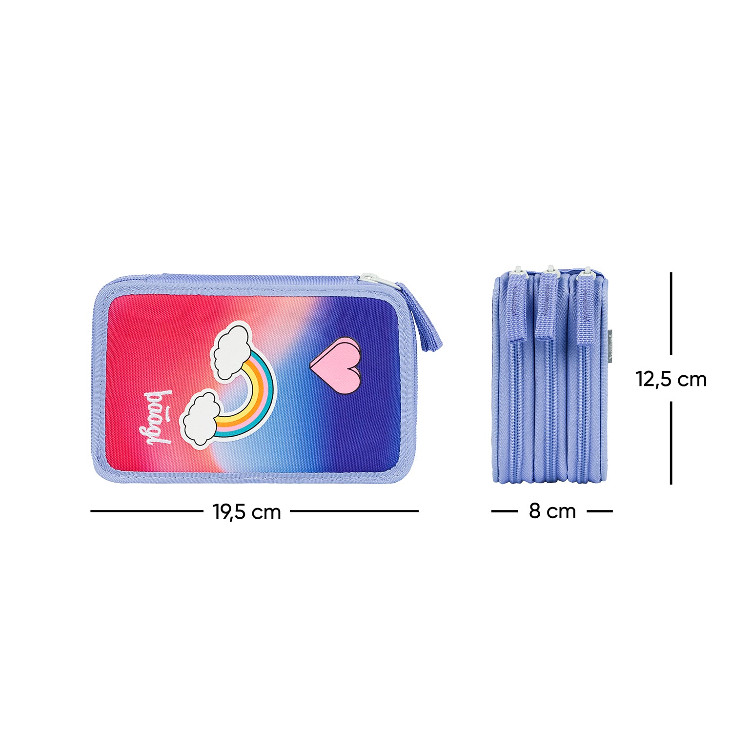 baagl-rainbow-red-trousse-3-compartiments-rouge image 6