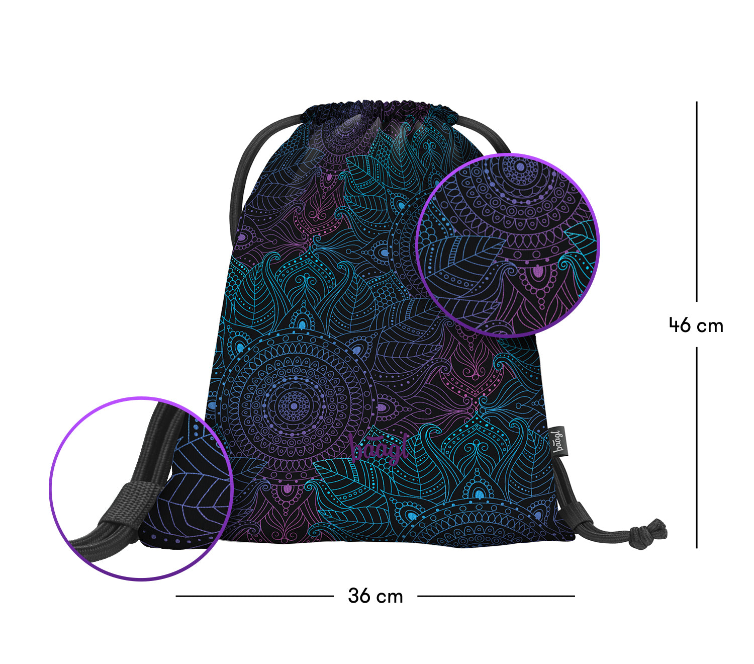 baagl-zen-sac-de-gym-enfant-cordon-lavable image 3