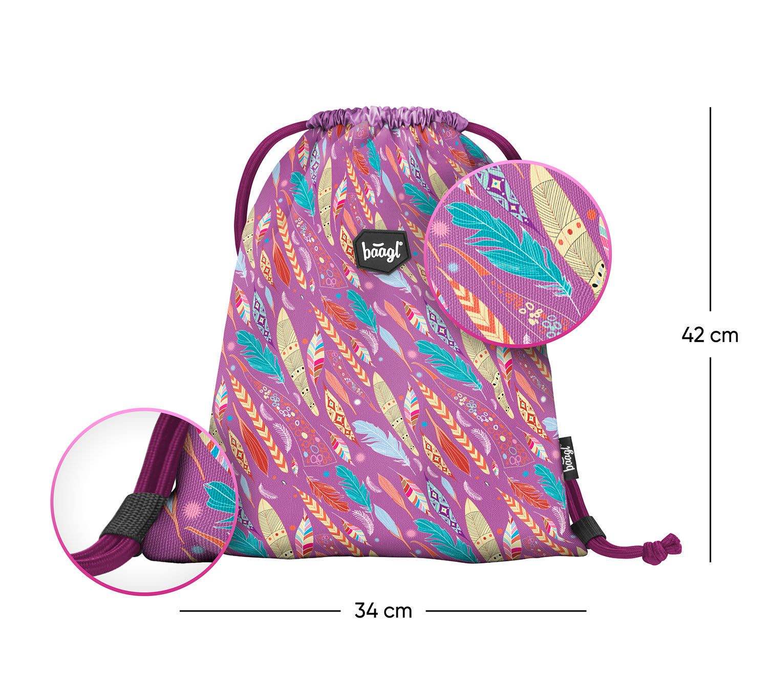 baagl-gym-sacks-feathers-sac-de-gym-plumes image 2