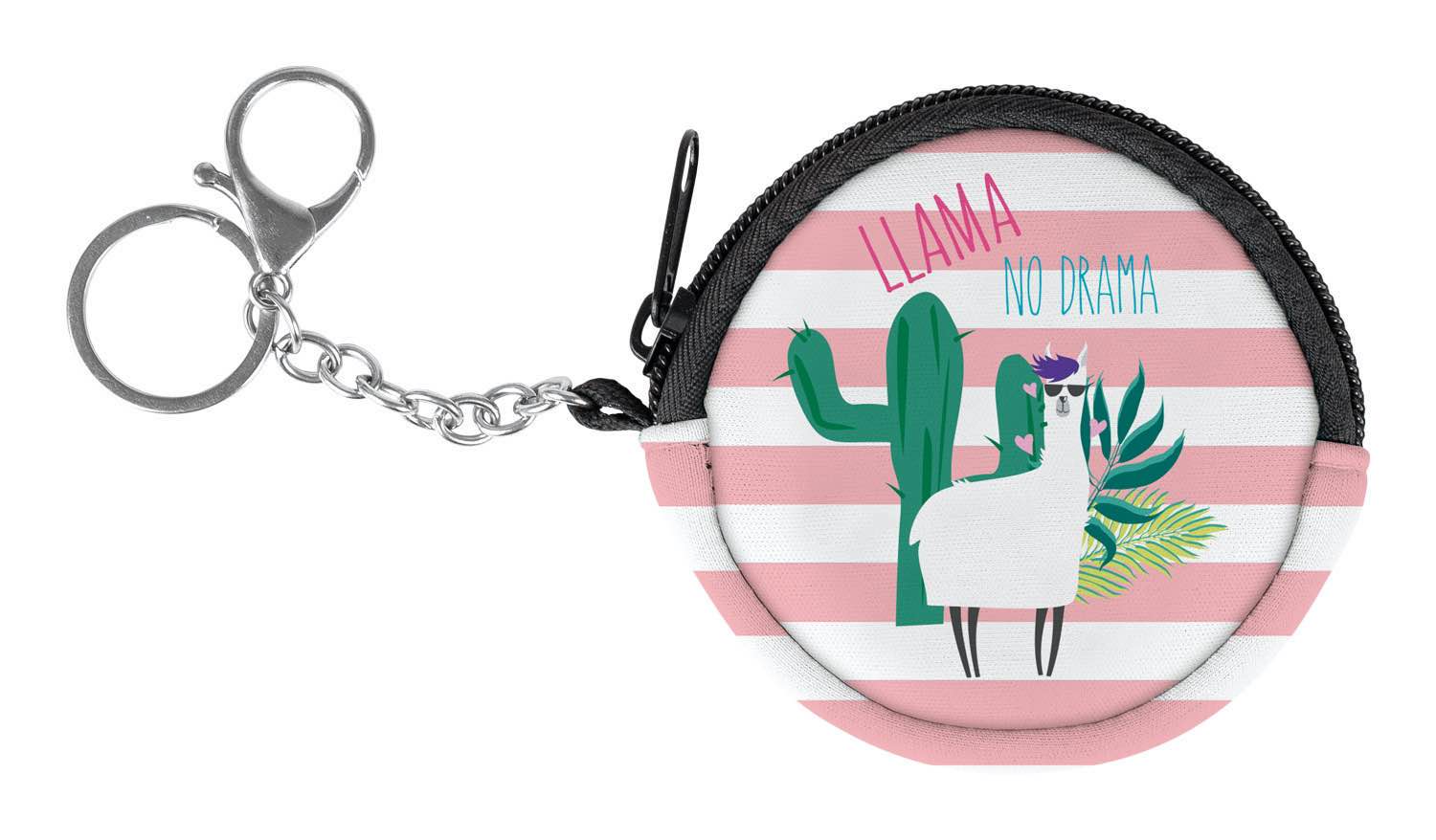 baagl-portefeuille-enfant-llama-rond-mousqueton image 1