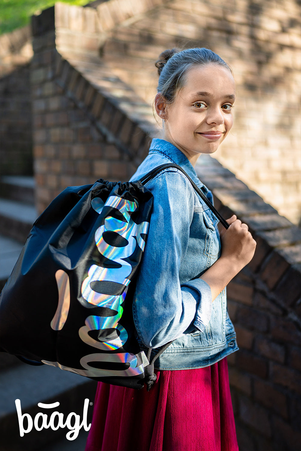 baagl-gym-sack-metallic-holo-sac-sport-enfant-brillant image 5