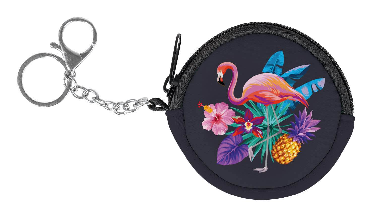 baagl-flamingo-portefeuille-enfant-rond-flamant-rose image 1