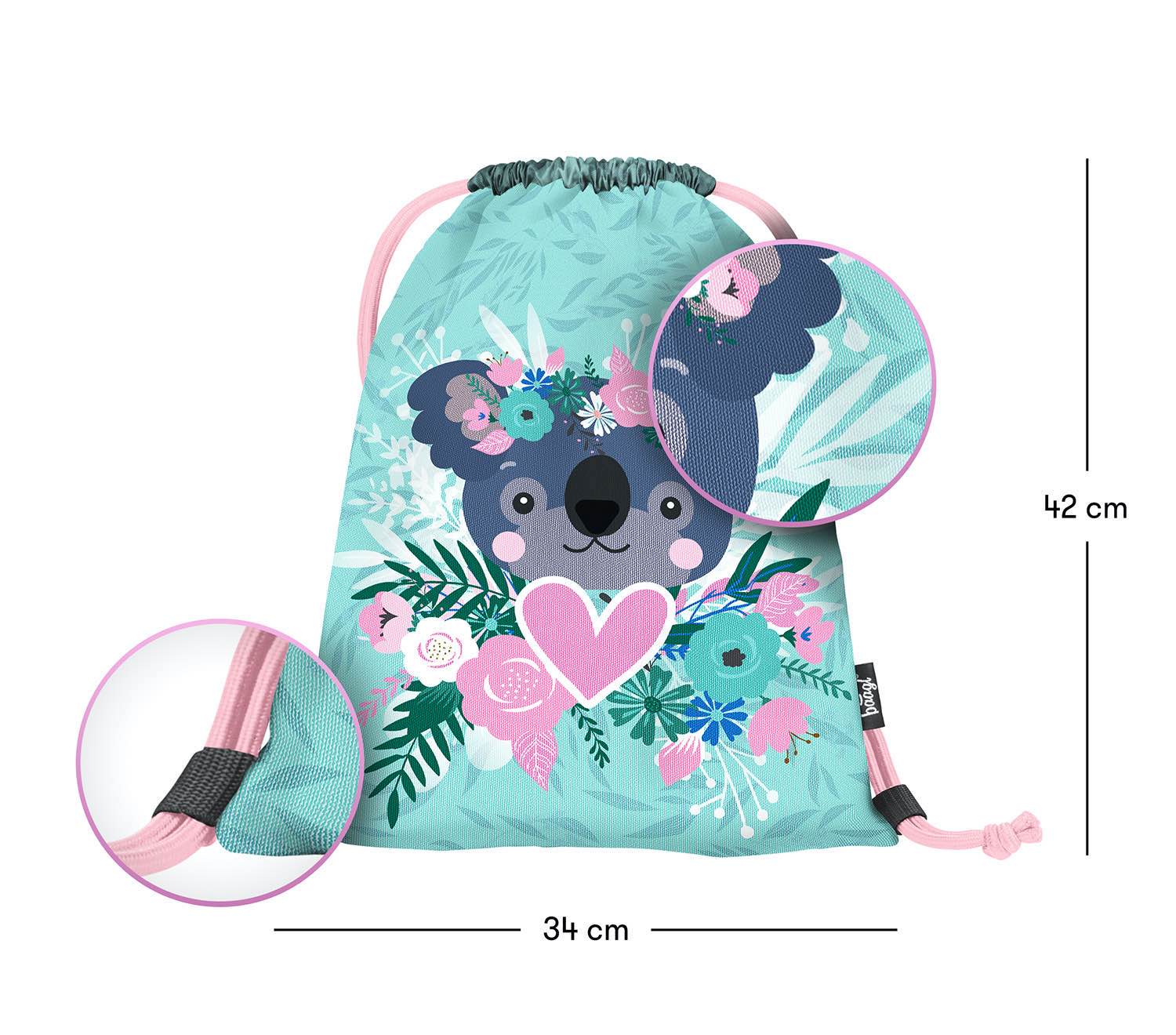 baagl-gym-sacks-koala-sac-gym-cordon-lavable image 3