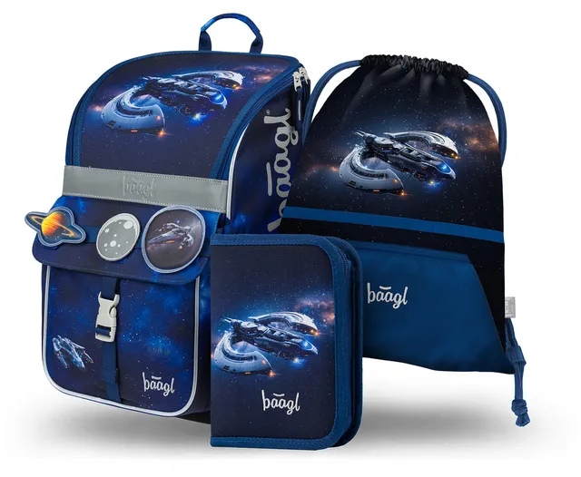 baagl-zippy-spacecraft-cartable-ensemble-3-pi-ces-gar-on image 1