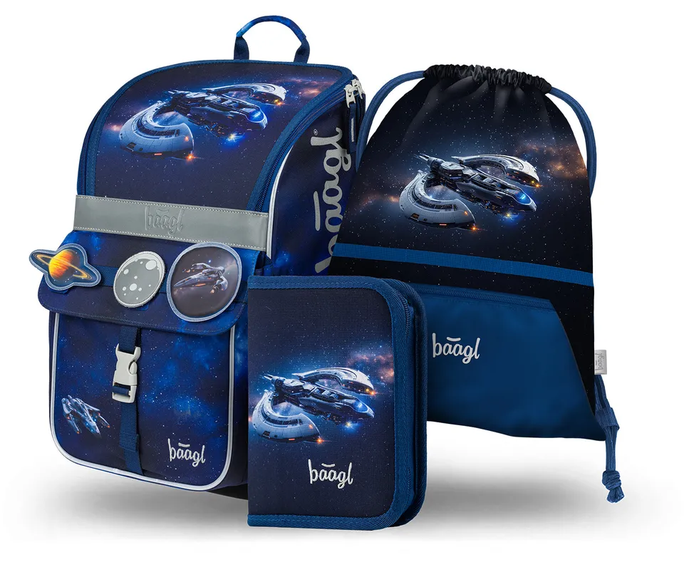 baagl-zippy-spacecraft-cartable-ensemble-3-pi-ces-gar-on image 1