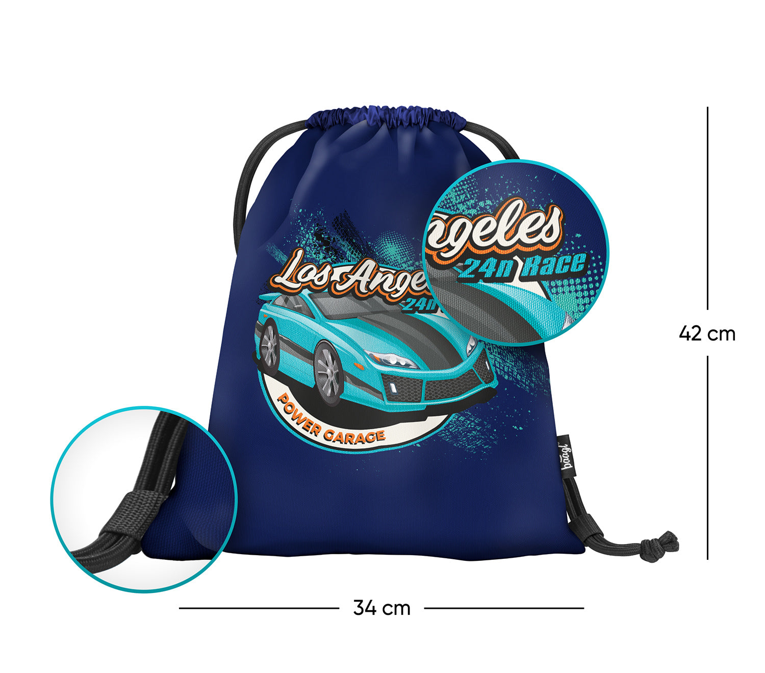 baagl-gym-sacks-racer-sac-gym-cordon-lavable image 2