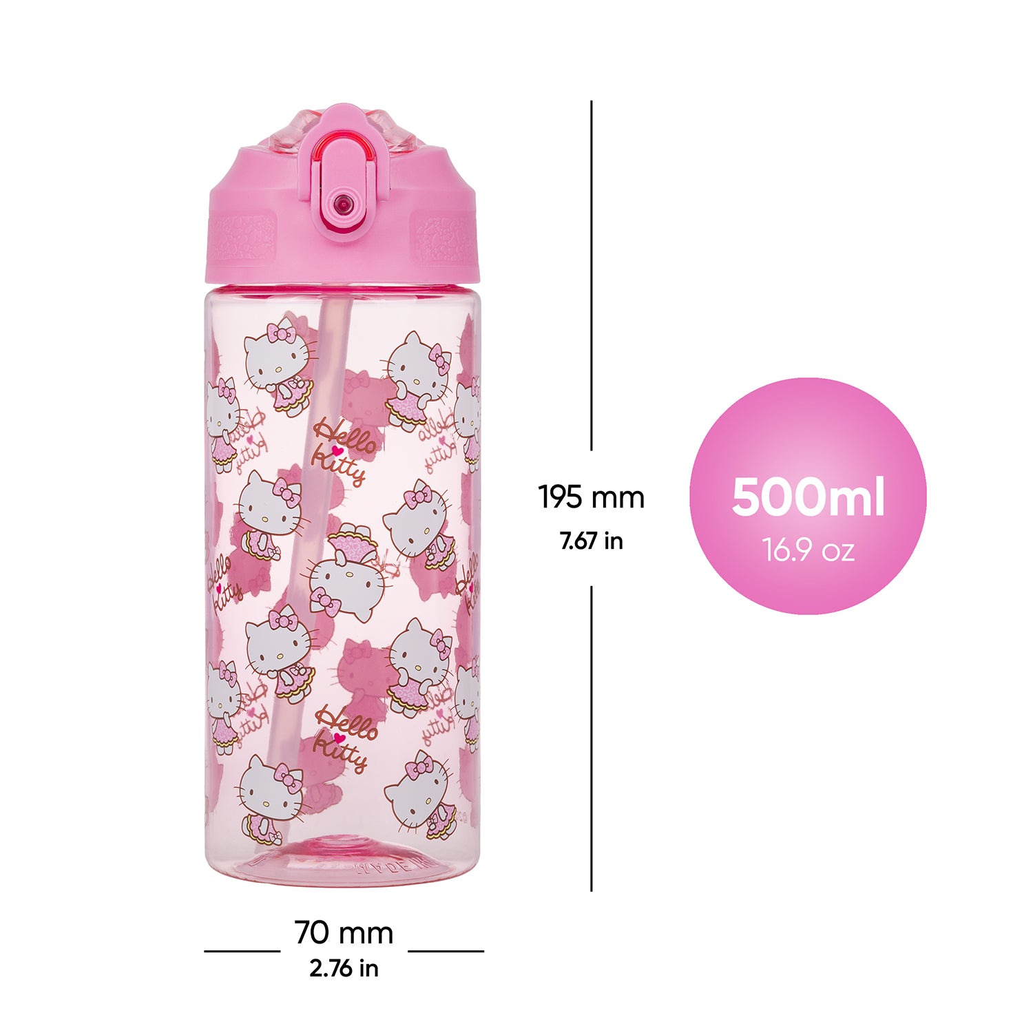 baagl-hello-kitty-sweet-leopard-gourde-500-ml-paille image 5